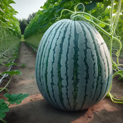 Watermelon Charleston Gray growing in a garden