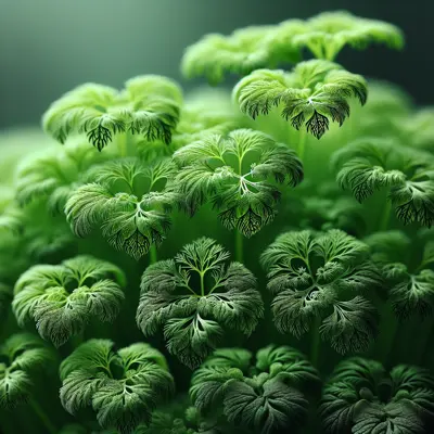 Carrot Microgreens growing in a garden