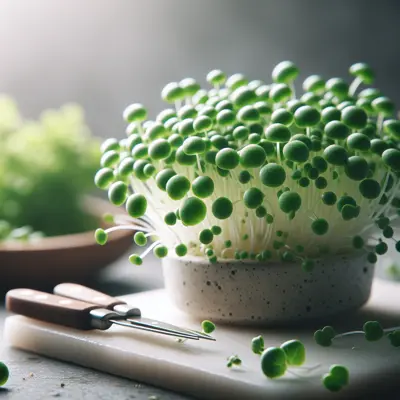 Lettuce Microgreens growing in a garden