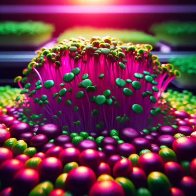 Purple Radish Microgreens growing in a garden