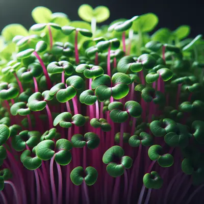 Radish Microgreens growing in a garden