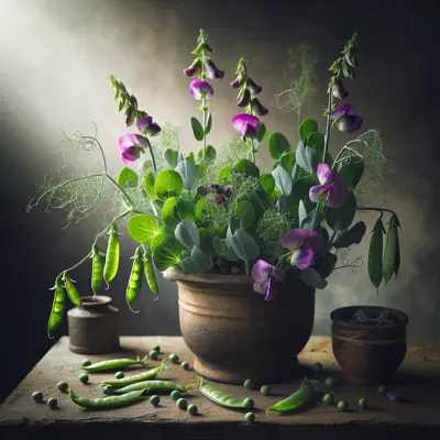 Dwarf Grey Sugar pea variety