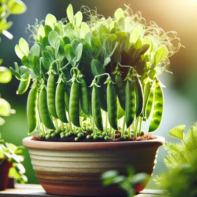 Sugar Ann growing in a garden
