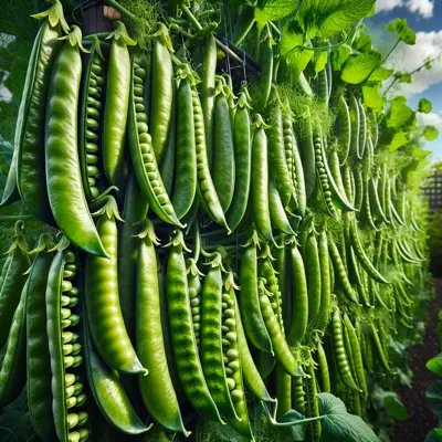 Super Sugar Snap growing in a garden