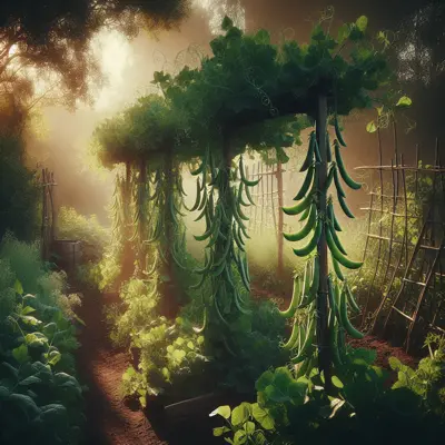 Telephone growing in a garden