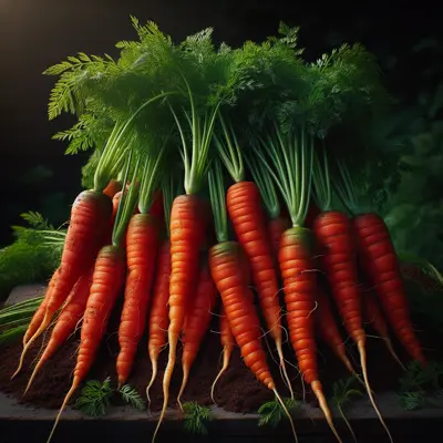 Chantenay Red Core Carrot growing in a garden