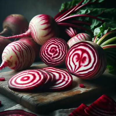 Chioggia Beet growing in a garden