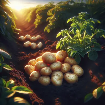 Kennebec Potato growing in a garden