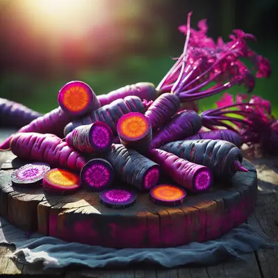 Purple Carrot Cosmic Purple growing in a garden