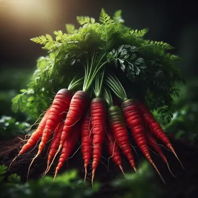 Scarlet Nantes Carrot growing in a garden