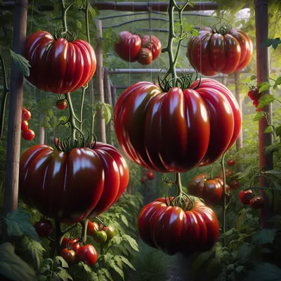 Amish Paste growing in a garden