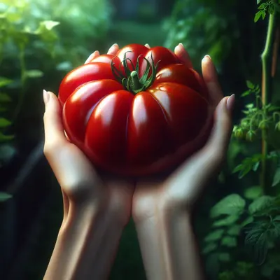 Big Beef growing in a garden