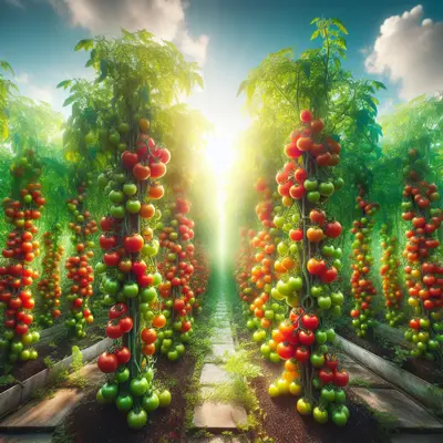 Cherry Belle growing in a garden