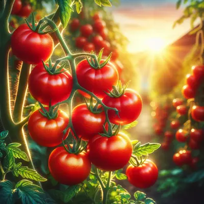 a group of three tomatoes sitting on top of each other